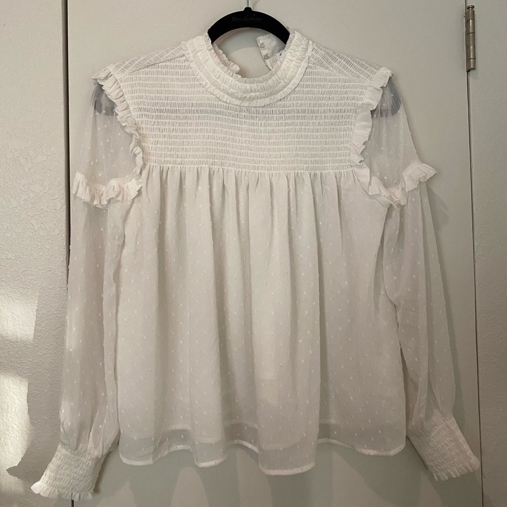 English Factory ruffleneck blouse. NWOT size xs